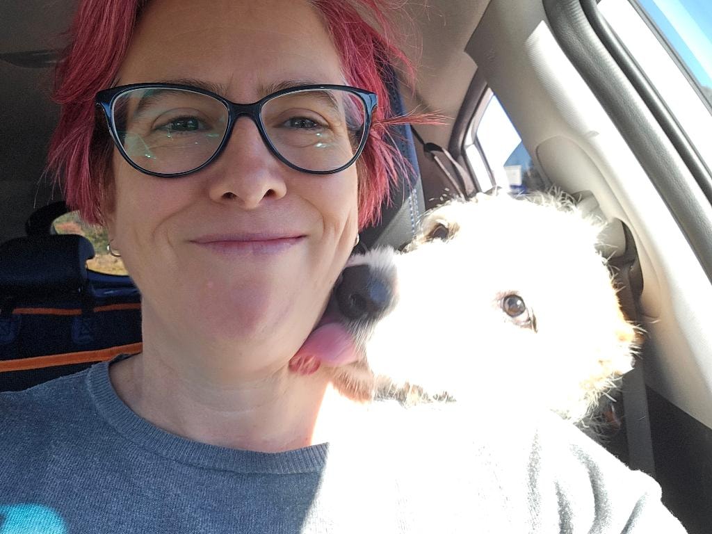 Dr Mara Hickey with her dog